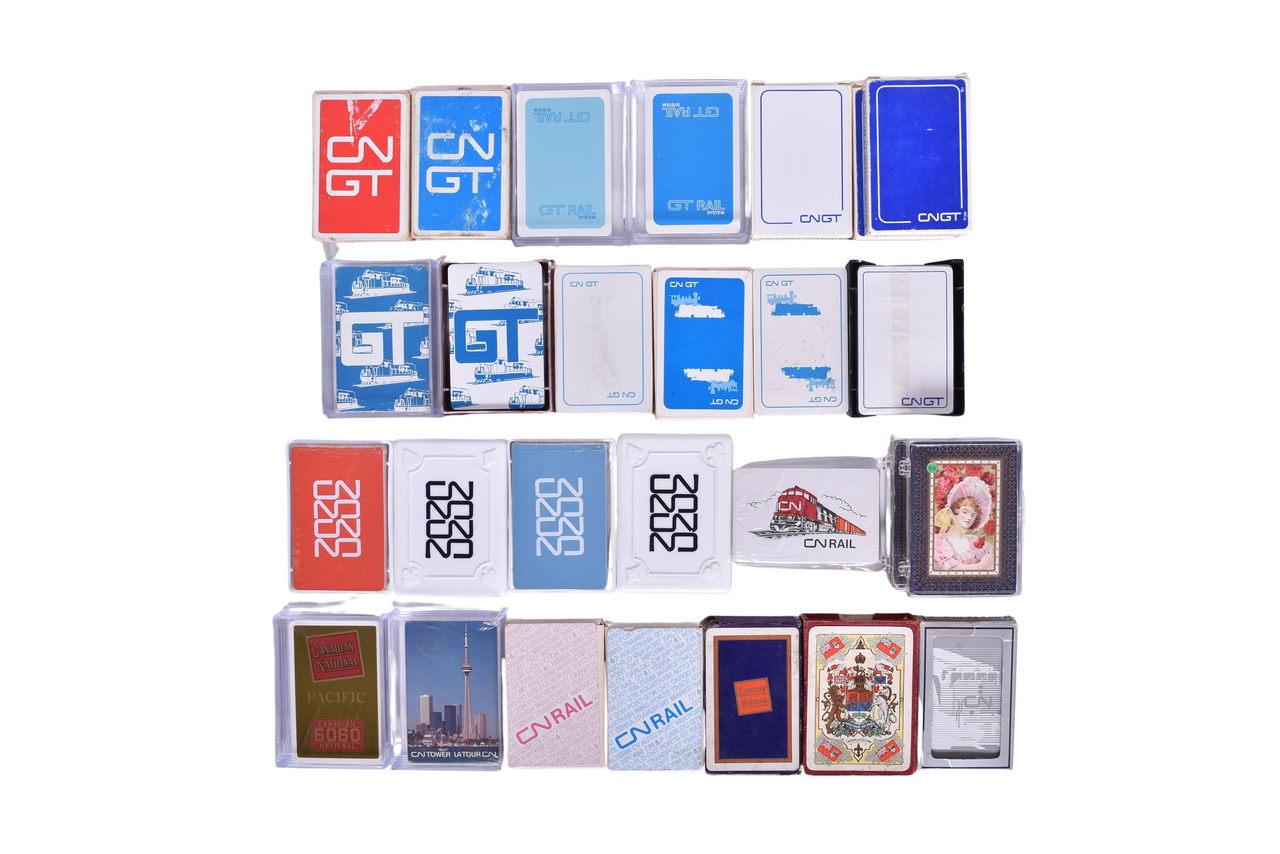 1137 - Twenty-Five Canadian National Railroad Playing Card Decks Including New Old Stock thumbnail