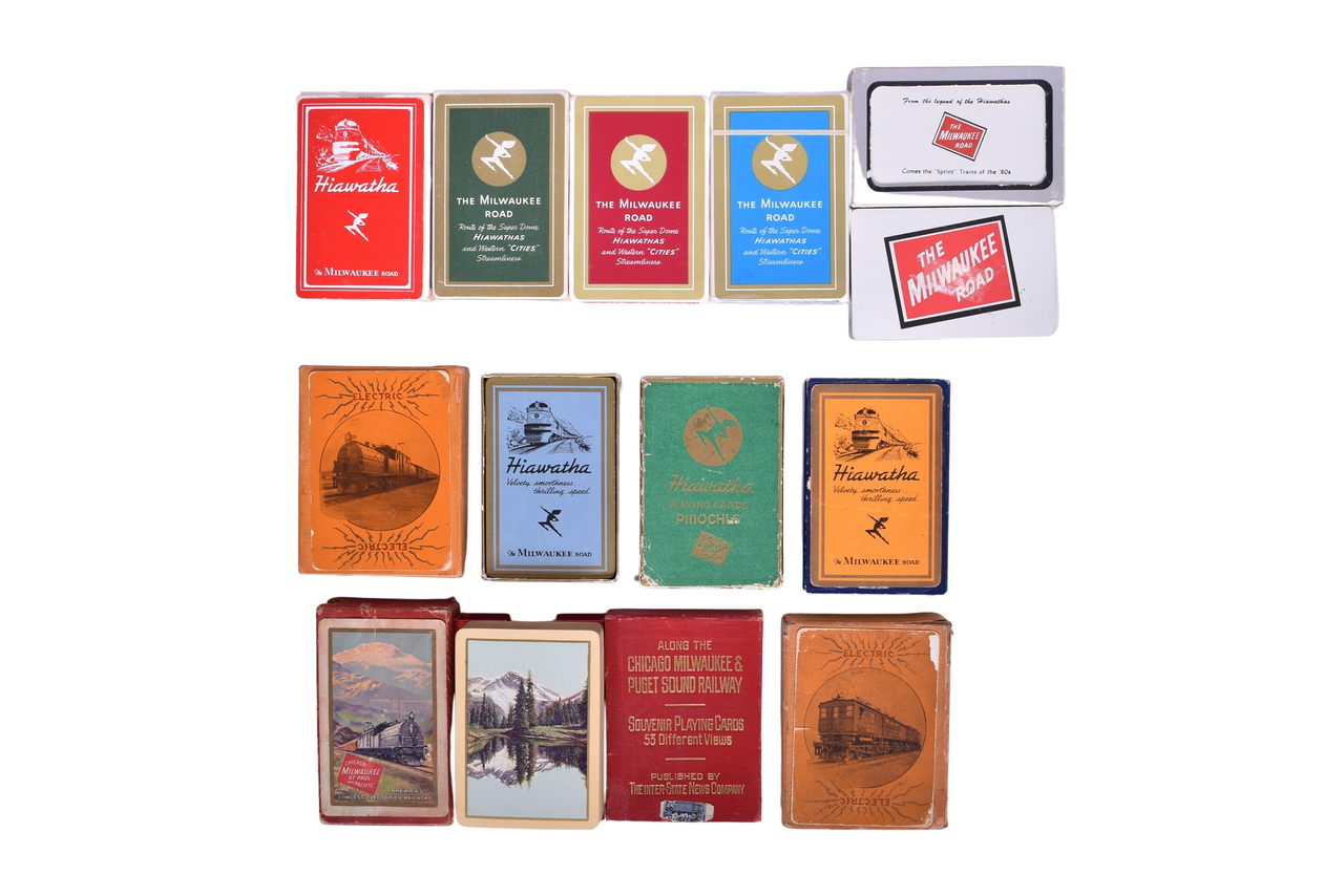 1143 - Twelve Chicago, Milwaukee, St. Paul & Pacific Railroad Playing Card Decks thumbnail