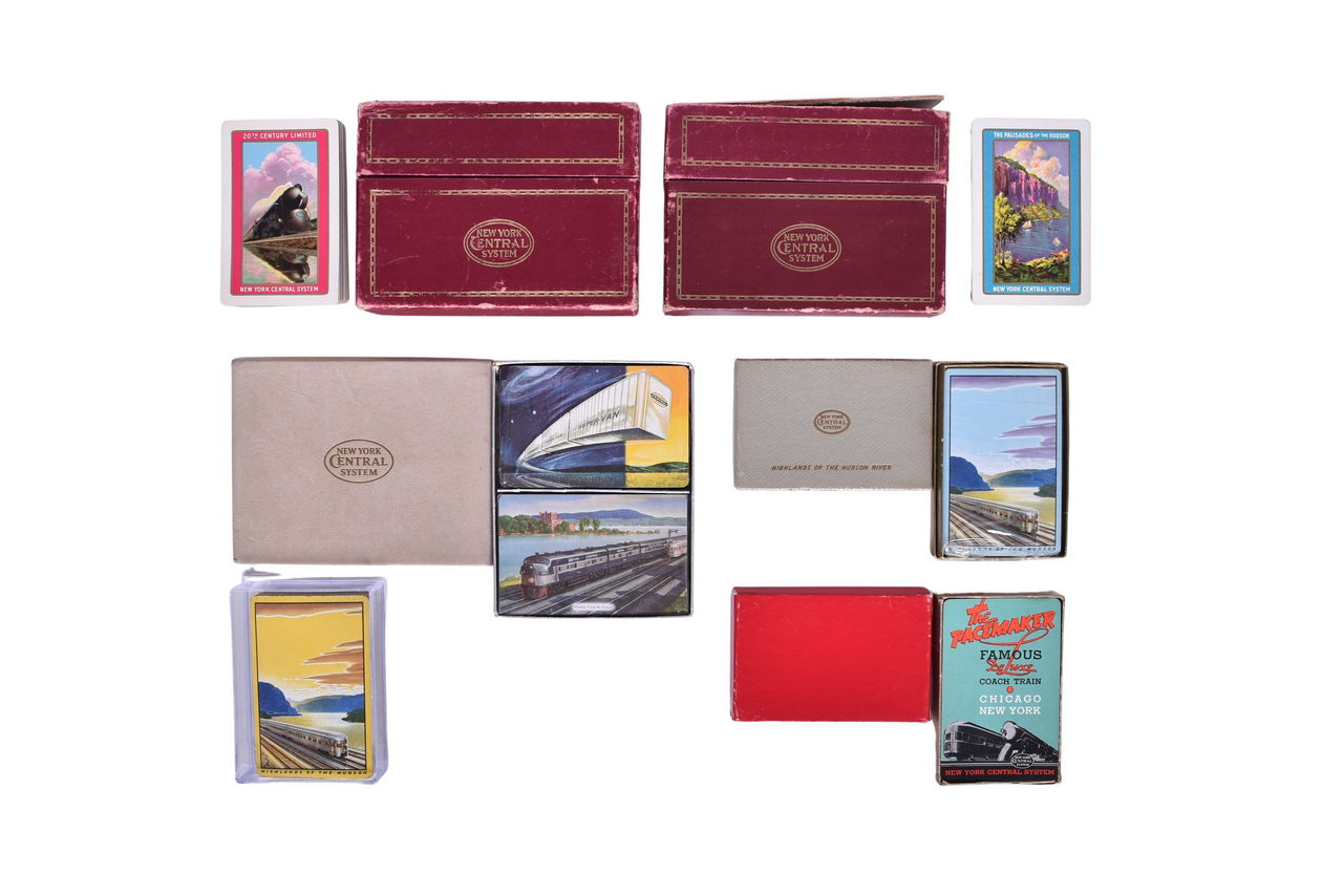 1147 - Nine New York Central Railroad Playing Card Decks Including New Old Stock thumbnail