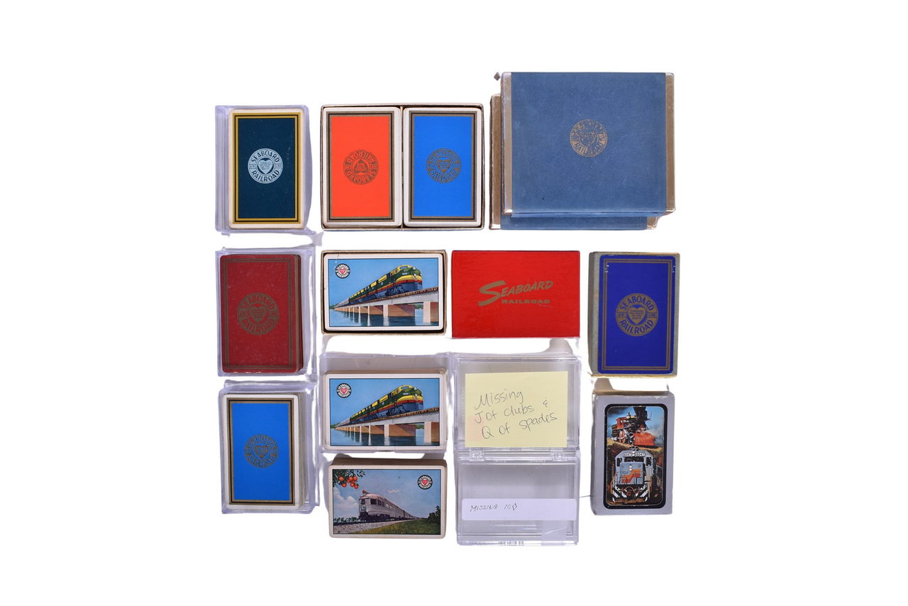 1155 - Twelve Seaboard Air Line Railroad Playing Card Decks thumbnail
