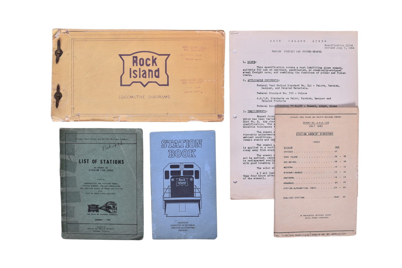 1156 - Rock Island Railroad Station Paper - Agent's Directory, Station Book, List of Stations, Etc. thumbnail