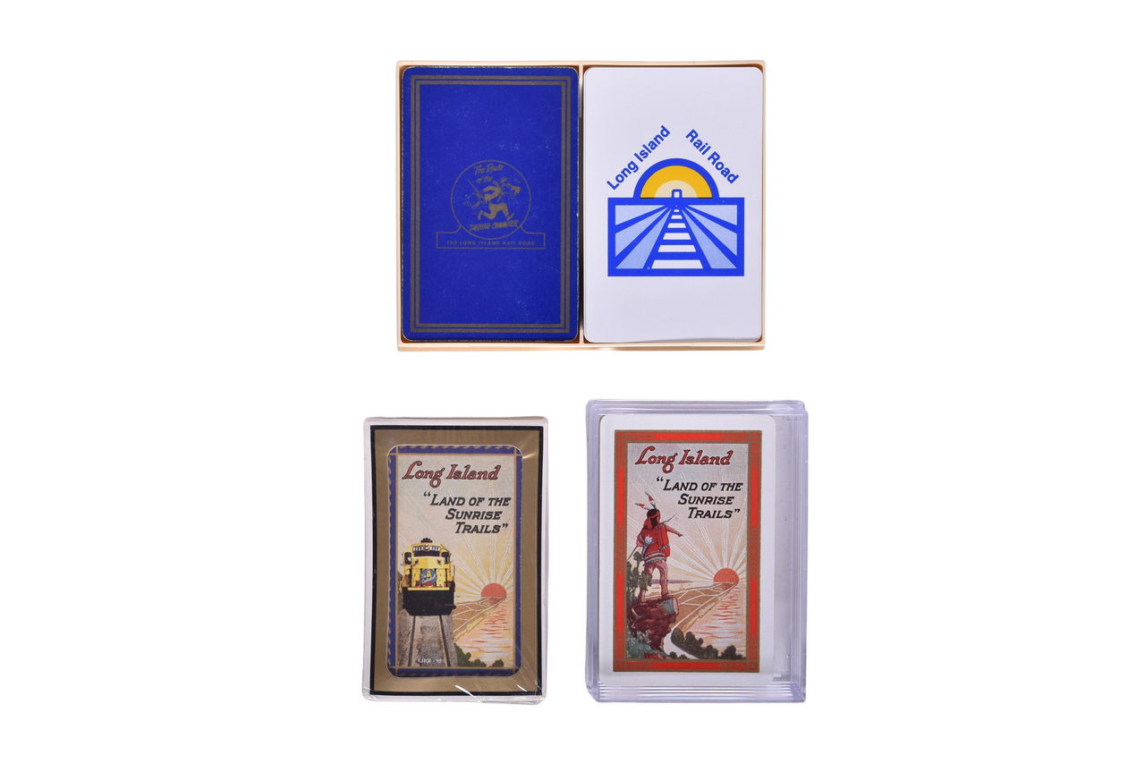 1157 - Four Long Island Railroad Playing Card Decks - Land of the Sunrise Trails thumbnail