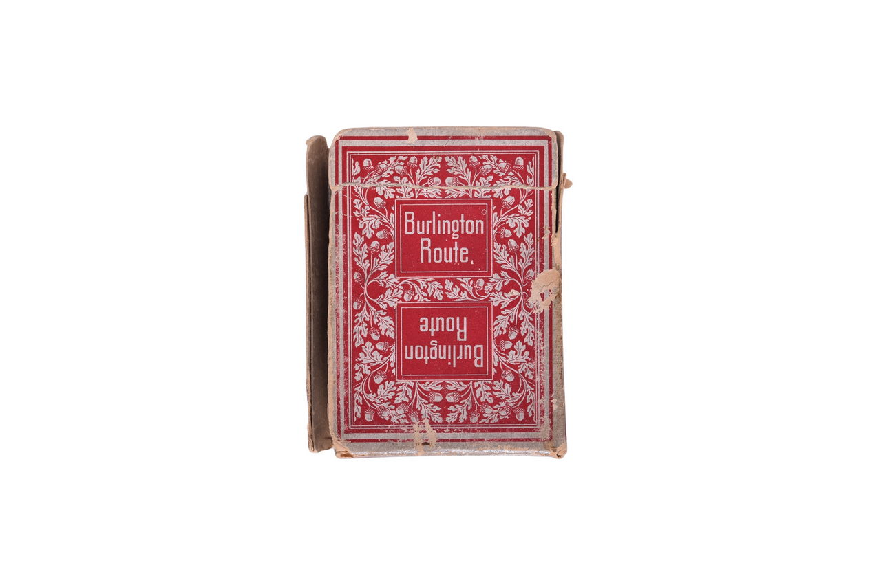 1163 - Chicago Burlington and Quincy Railroad Burlington Route Playing Card Deck - Rare thumbnail
