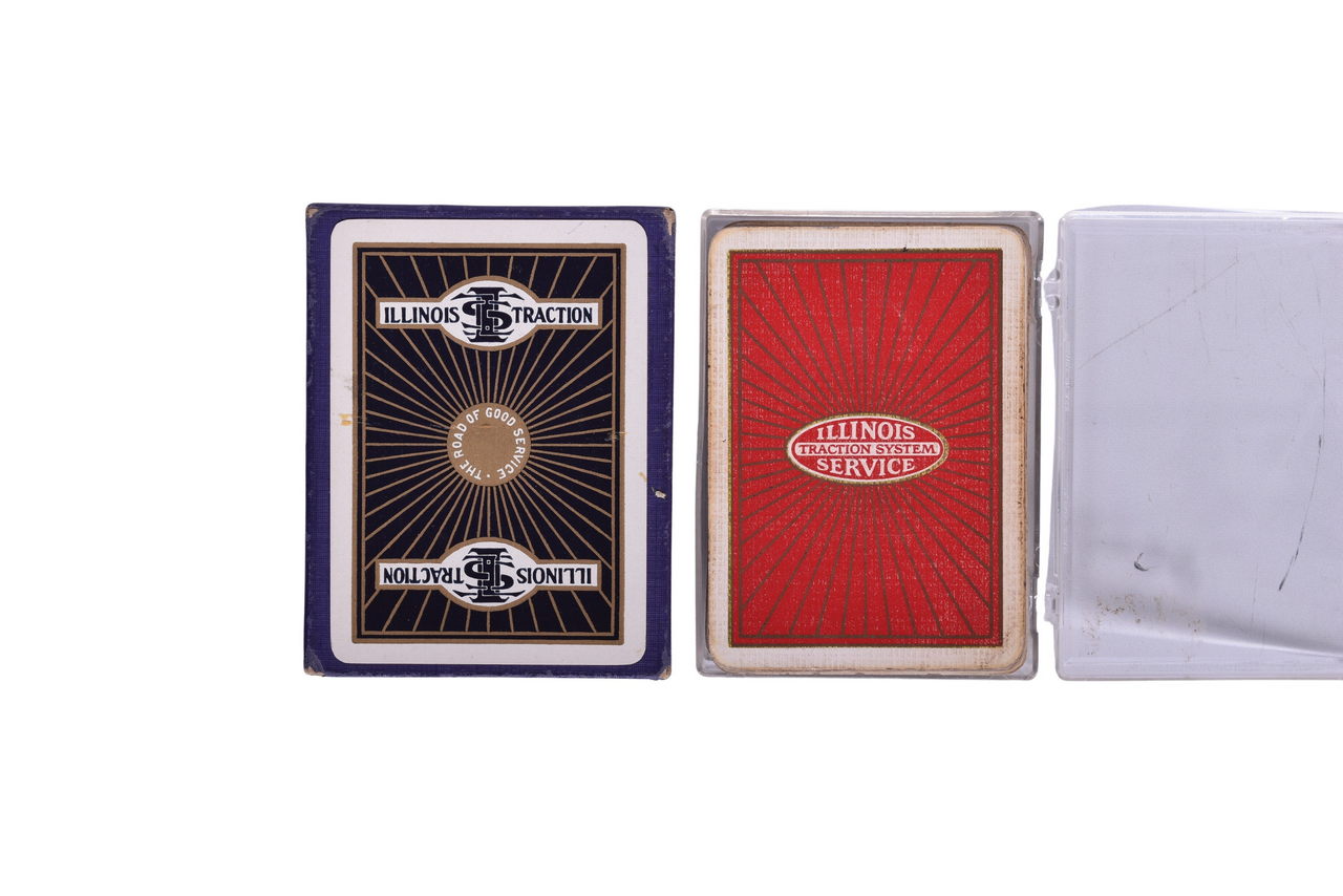1177 - Pair of Illinois Traction System Service Railroad Playing Card Decks thumbnail