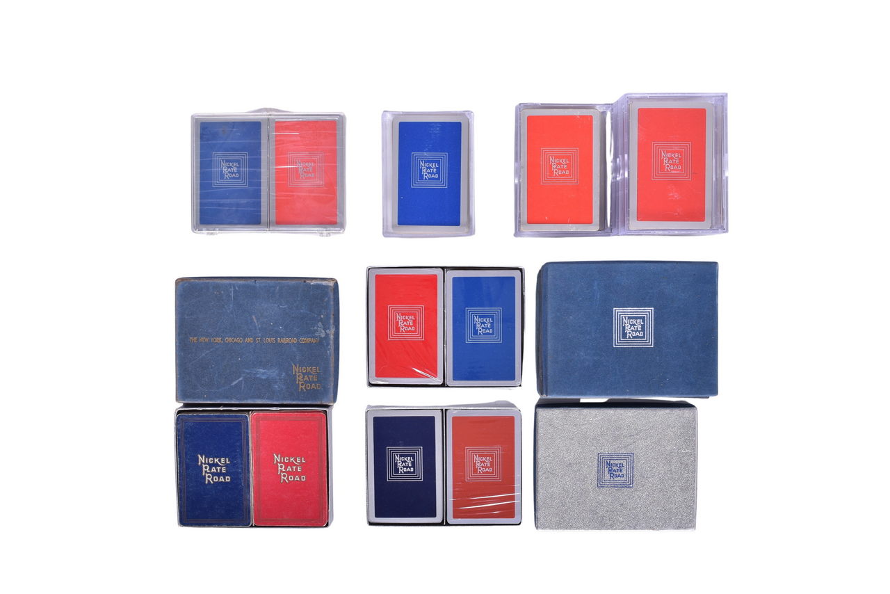 1201 - Eighteen Nickel Plate Road Playing Card Decks Including New Old Stock thumbnail