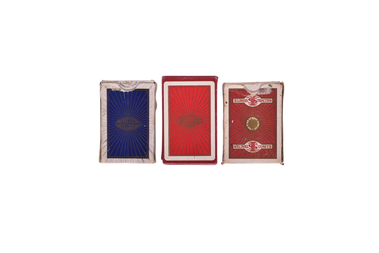 1203 - Three Illinois Traction System Service Railroad Playing Card Decks thumbnail