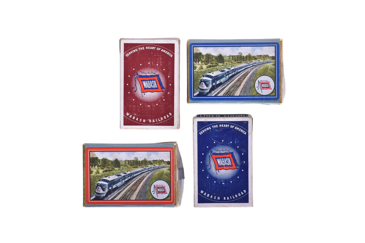 1205 - Four Wabash Railroad Playing Card Decks - All New Old Stock thumbnail