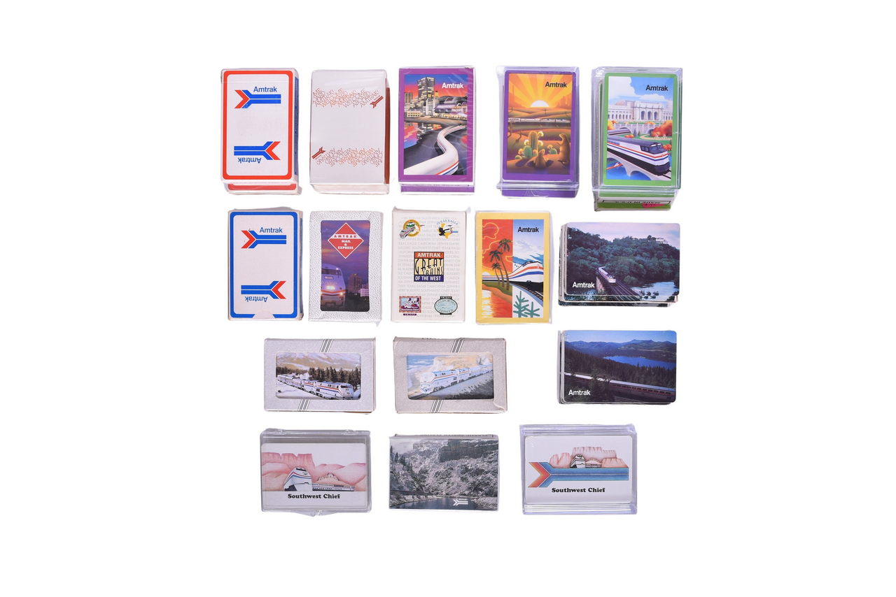 1207 - Twenty-Six Amtrak Railroad Playing Card Decks - New Old Stock thumbnail