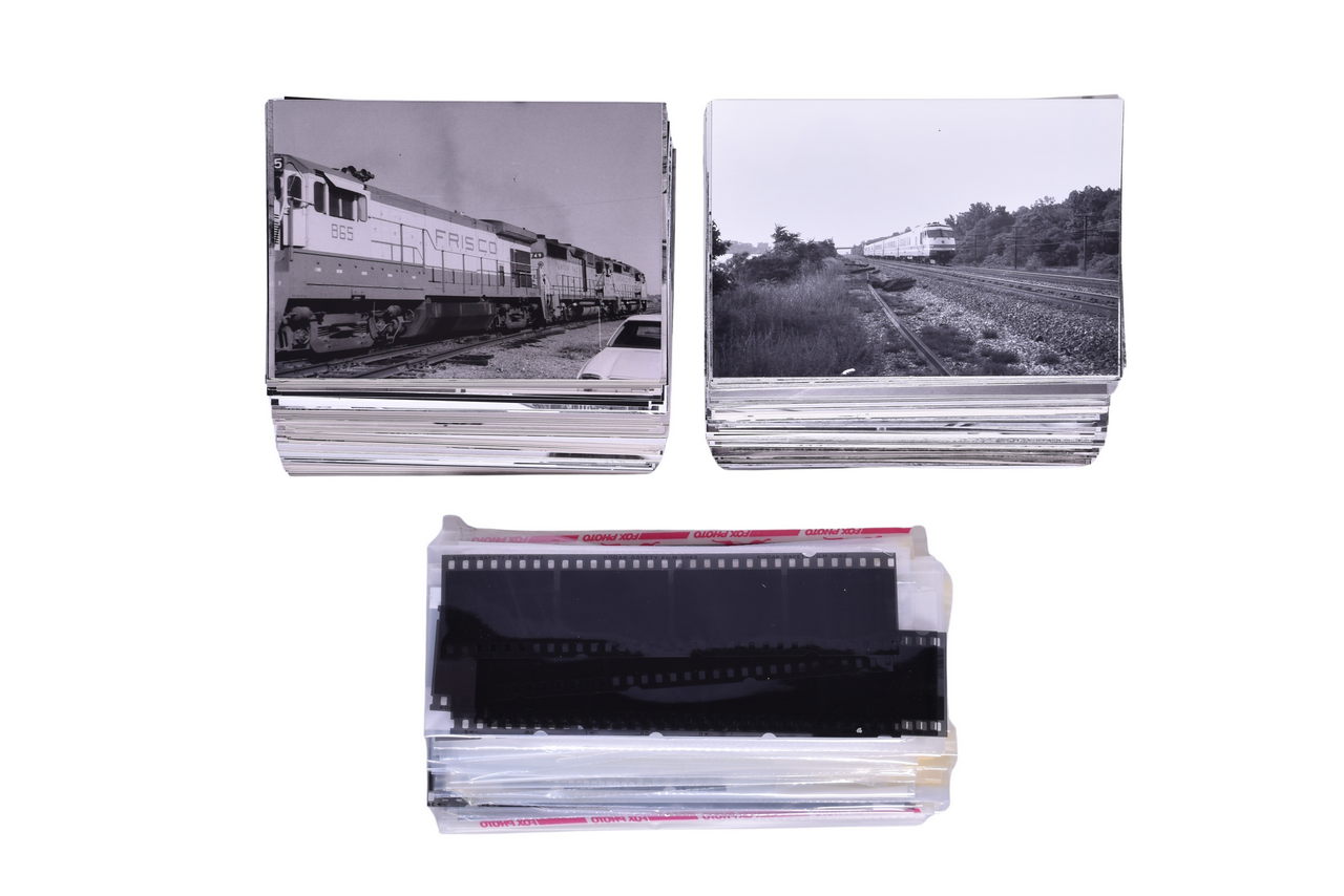 1218 - 430 Black and White Railroad Photographs - Early 1980s Passenger Trains and Diesel locomotives thumbnail
