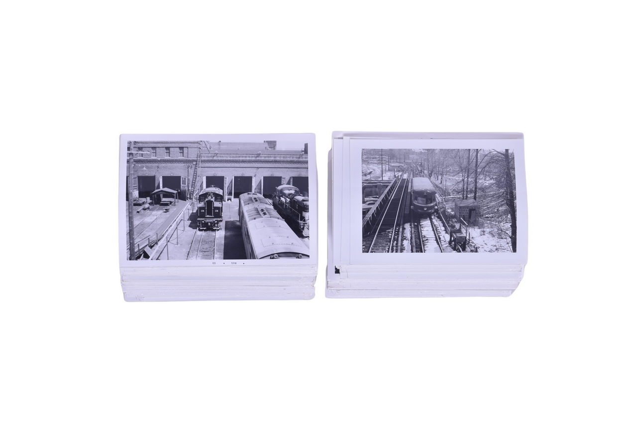 1220 - 520+ Black and White Railroad Photographs - Pennsylvania, New York Central, Clinchfield, Santa Fe - 1950s and 1960s thumbnail