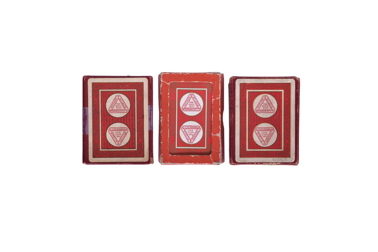 1223 - Three Chicago & Alton Railroad Playing Card Decks thumbnail