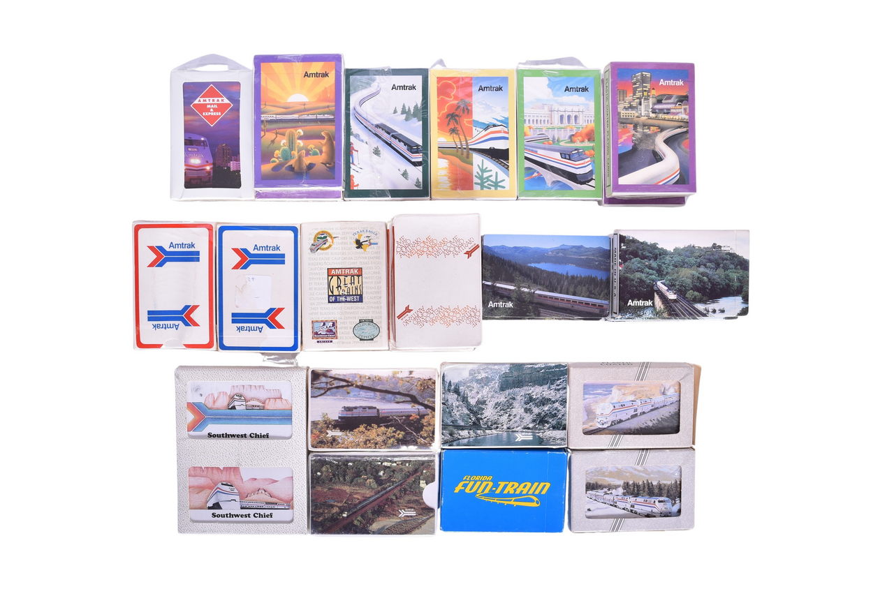 1237 - Twenty-Six Amtrak Railroad Playing Card Decks - New Old Stock thumbnail