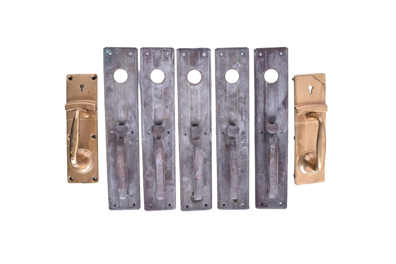 1240 - Seven Railroad Passenger Car Door Handles thumbnail