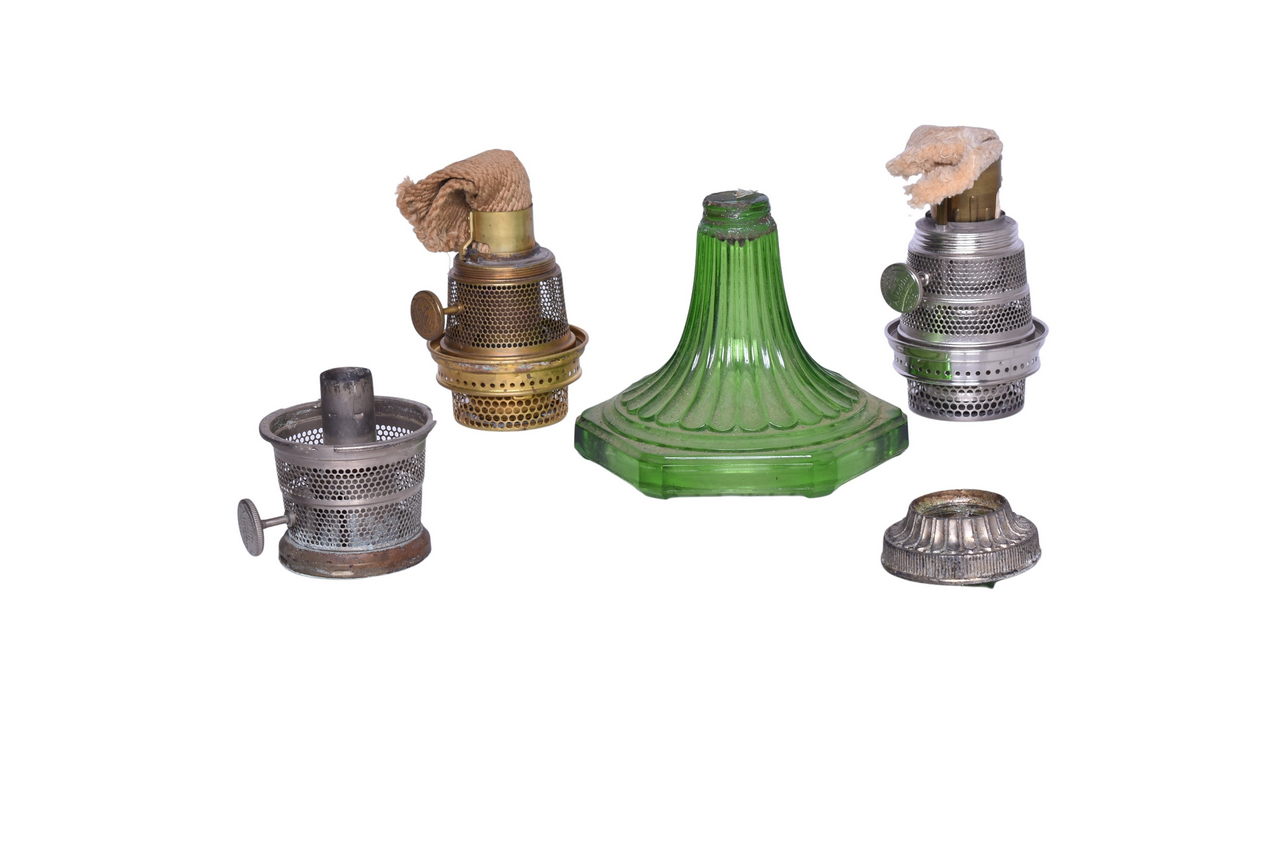 1286 - Aladdin Lamp Parts - Model B and Model 12 Burners, Glass Base, Etc. thumbnail