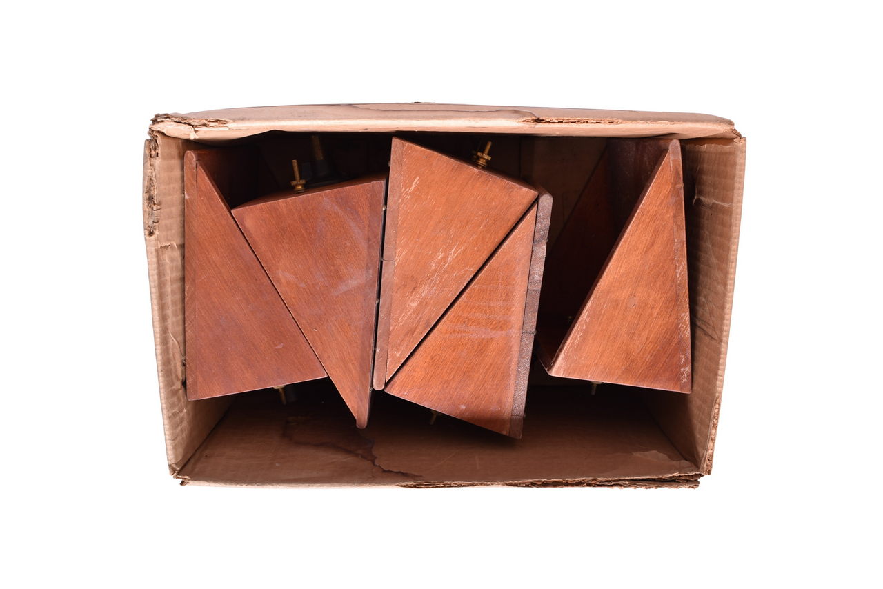 1294 - Five New Old Stock J.H. Bunnell Wooden Sounder Resonator Box Shelves thumbnail