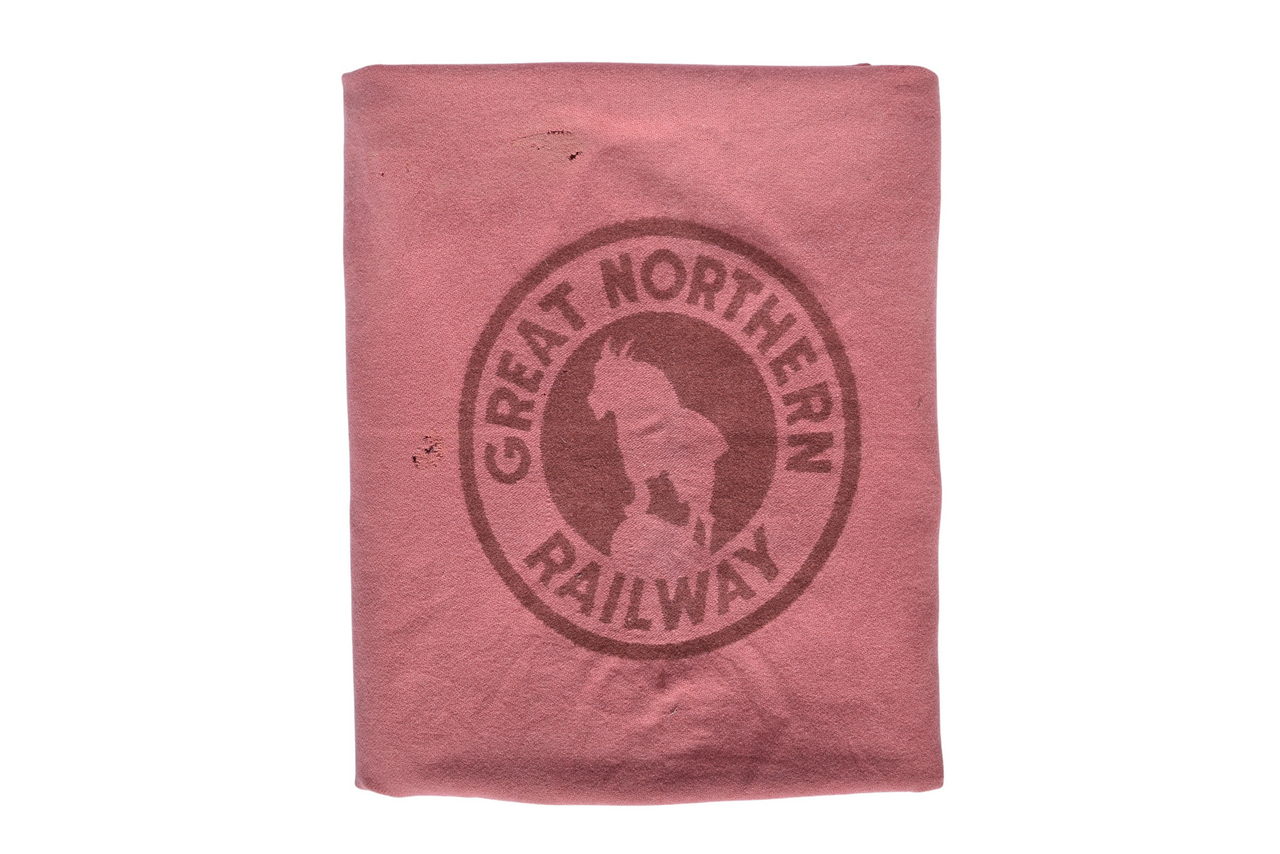 1297 - Great Northern Railroad Wool Blanket w/ Goat Logo thumbnail