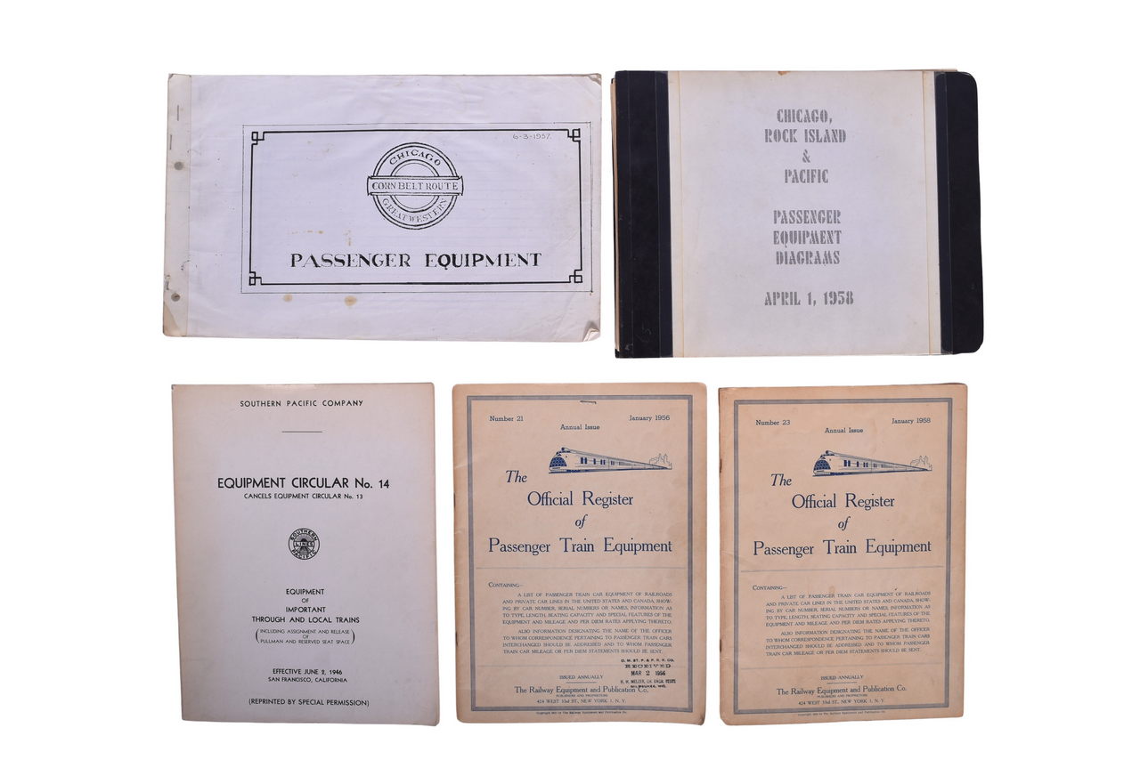 1302 - Five Passenger Railroad Equipment Booklets - Chicago, Rock Island, & Pacific and Others thumbnail
