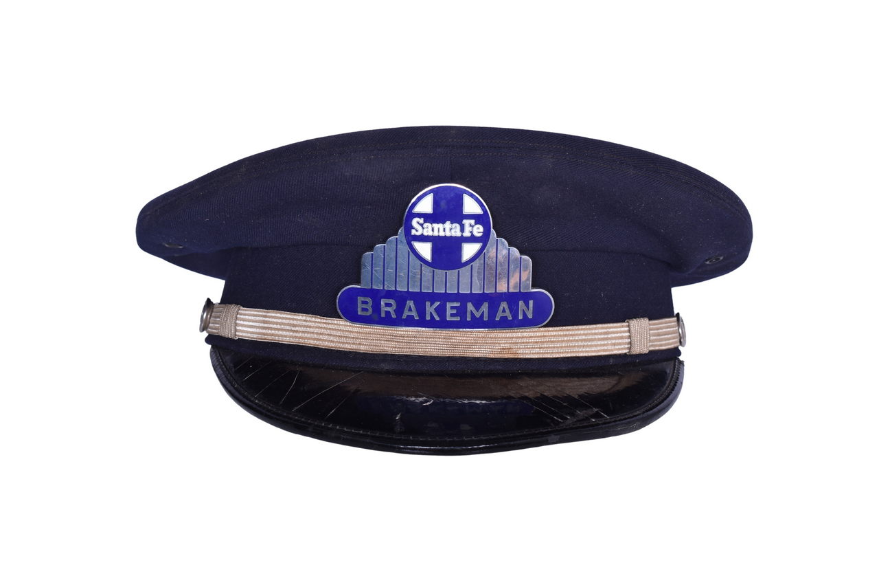 1303 - Atchison, Topeka and Santa Fe Railway Brakeman Cap - AG Meier & Co. thumbnail