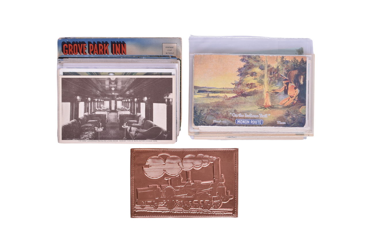 1322 - 70+ Vintage Fiber Railroad Postcards thumbnail