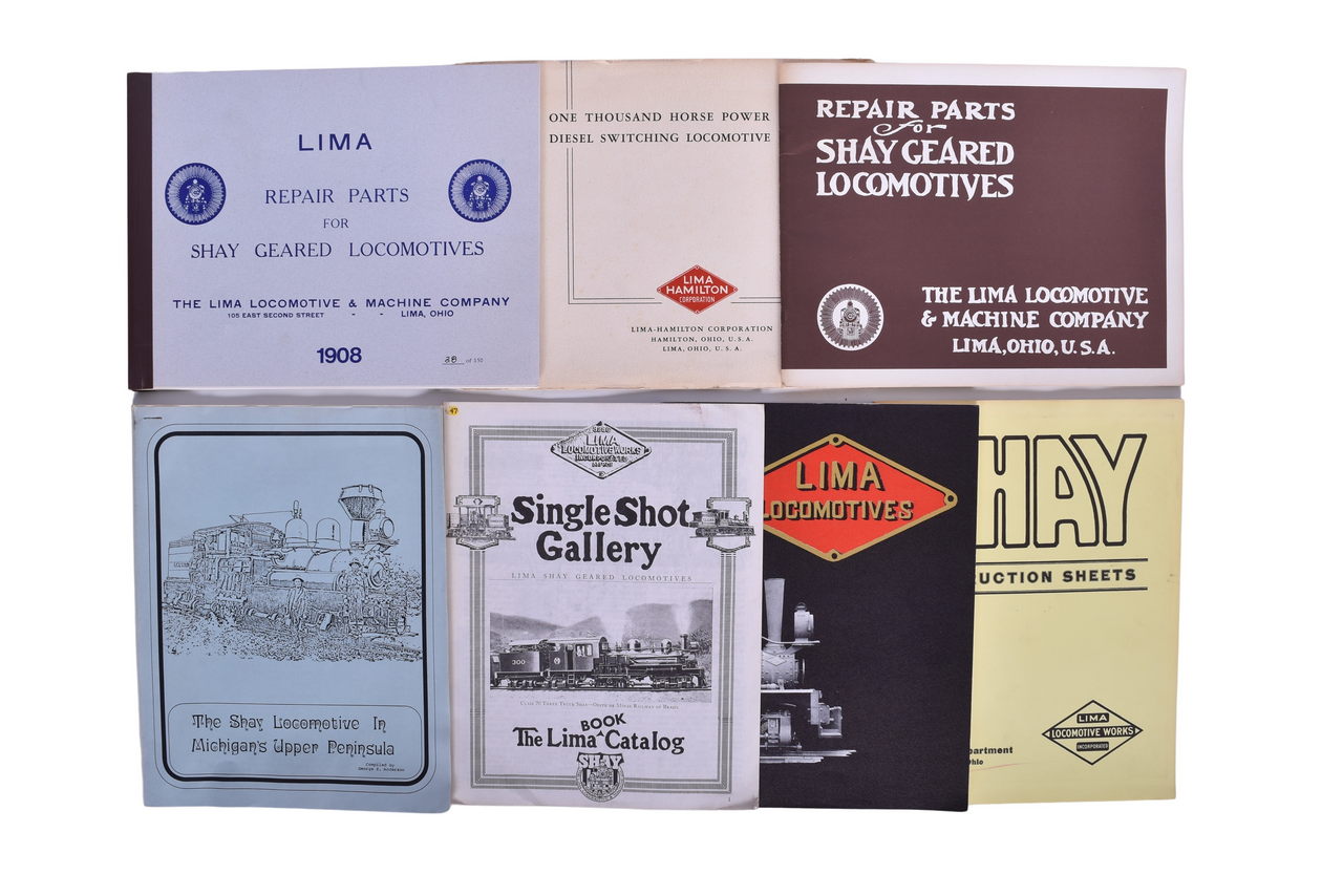 1342 - Ten Lima Locomotive Works Booklets - Catalogs, Shay Instruction Sheets, Repair Parts, Etc. thumbnail