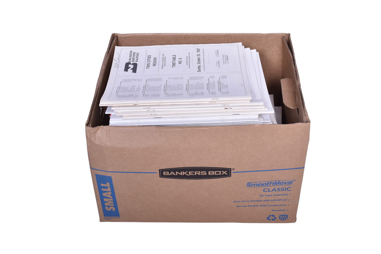 1343 - Eighty-Five Burlington Northern Railroad Employee Timetables thumbnail