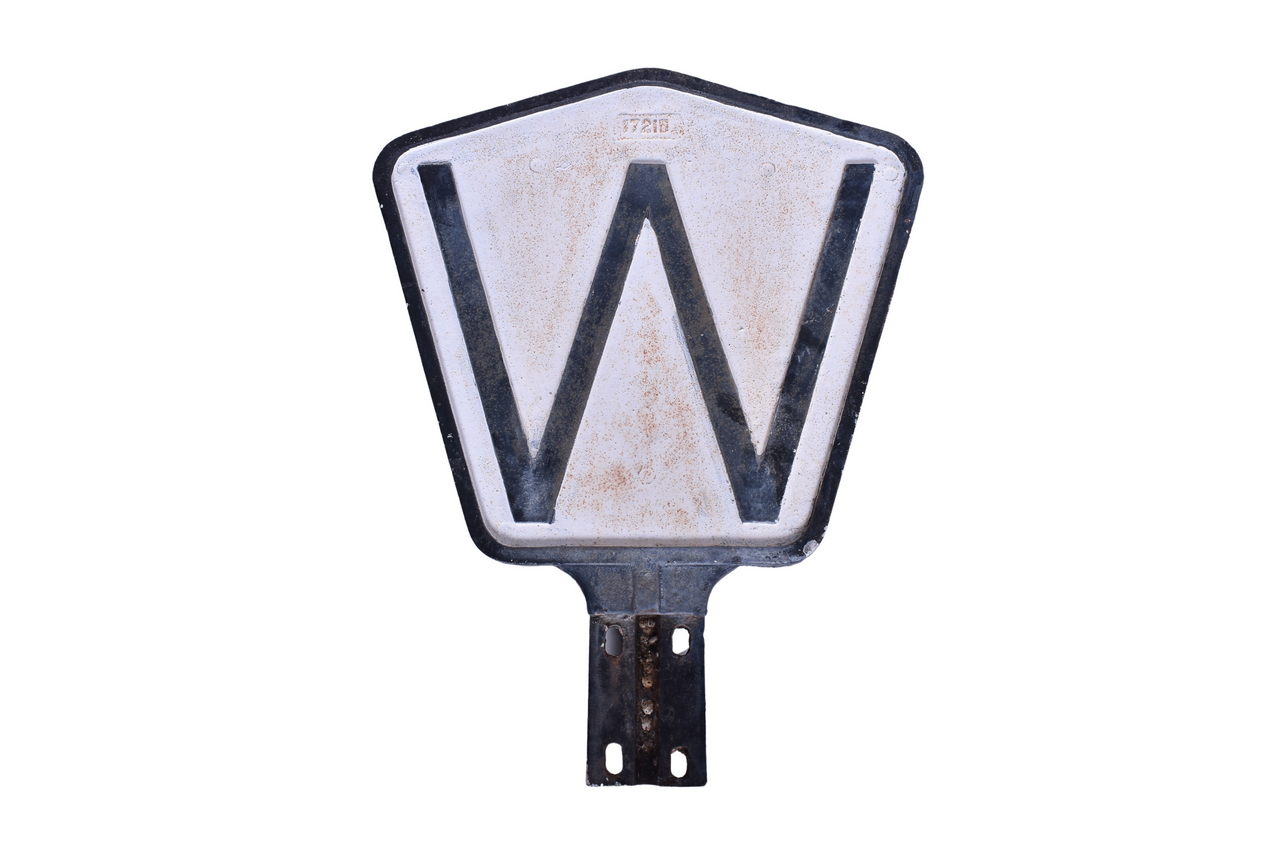 1376 - Norfolk and Western Railway Cast Iron Whistle Sign thumbnail