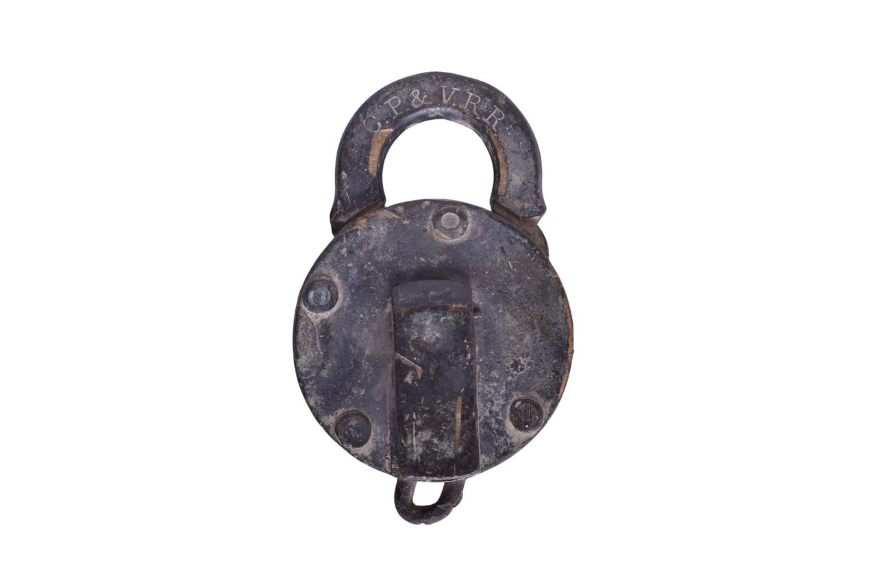 1450 - Cincinnati, Portsmouth, and Virginia Cast Brass Lock thumbnail