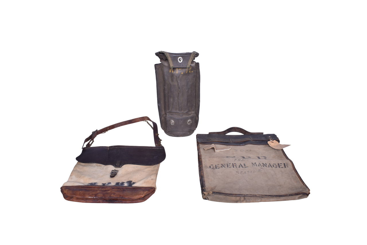 1460 - Northern Pacific Railroad Mail Bags and Conductor's Fusee Bag thumbnail