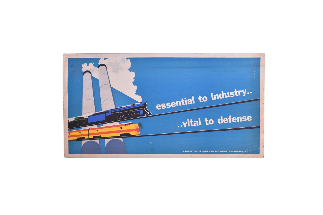 1473 - Original Joseph Binder Poster Essential To Industry Vital To Defense Association of American Railroads Circa 1952 thumbnail