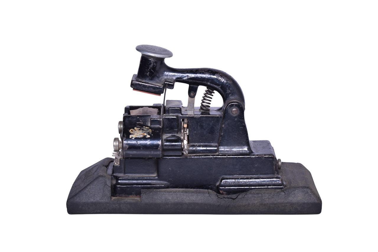 1487 - Cosmo Model 4 Ticket Dater w/ Wabash Railroad Foam Pad thumbnail