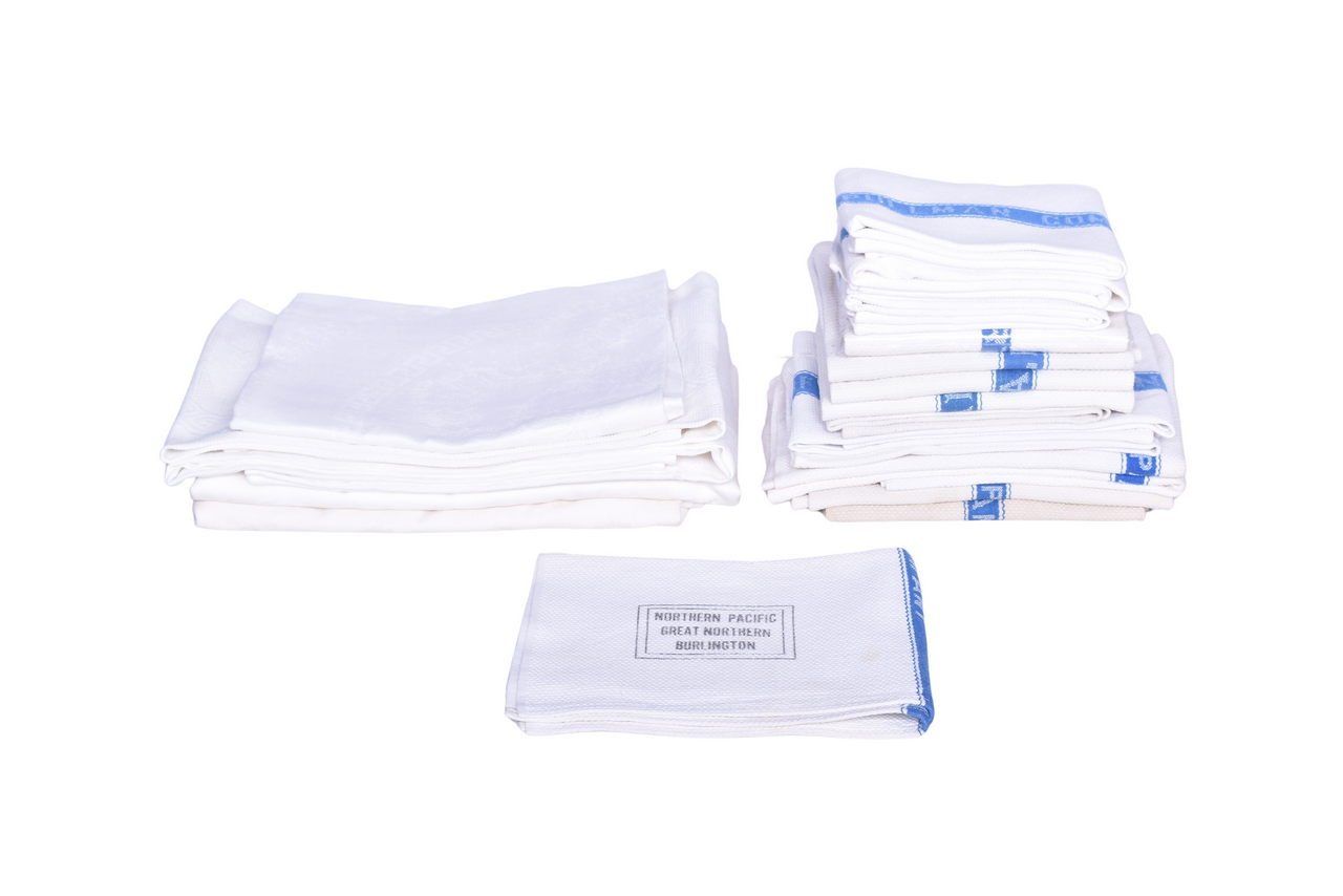 1489 - Nineteen Pullman Company Railroad Hand Towels and Linen Tablecloths thumbnail