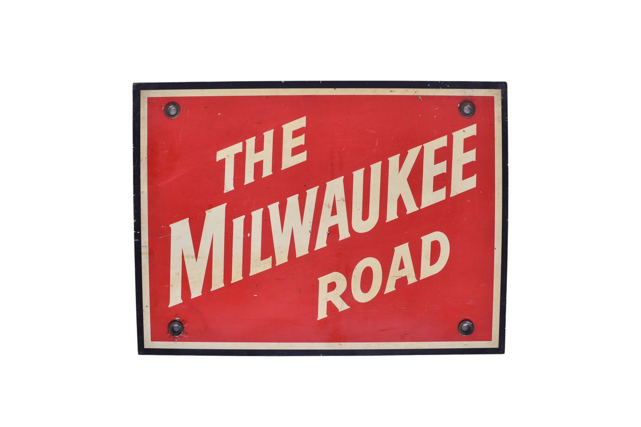 1506 - Aluminum Milwaukee Road Sign - Locomotive thumbnail