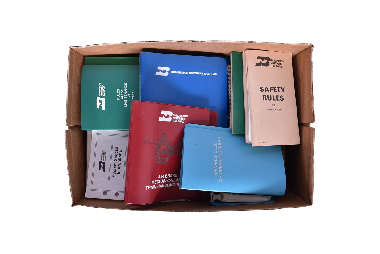 1536 - 40+ Burlington Northern Rule Books and Instruction Books thumbnail