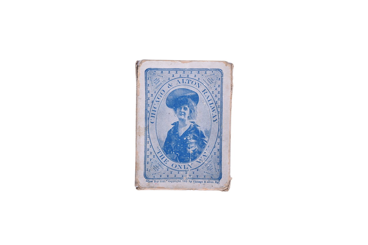 1541 - Rare Chicago & Alton Railroad Cowboy Girl Playing Card Deck thumbnail