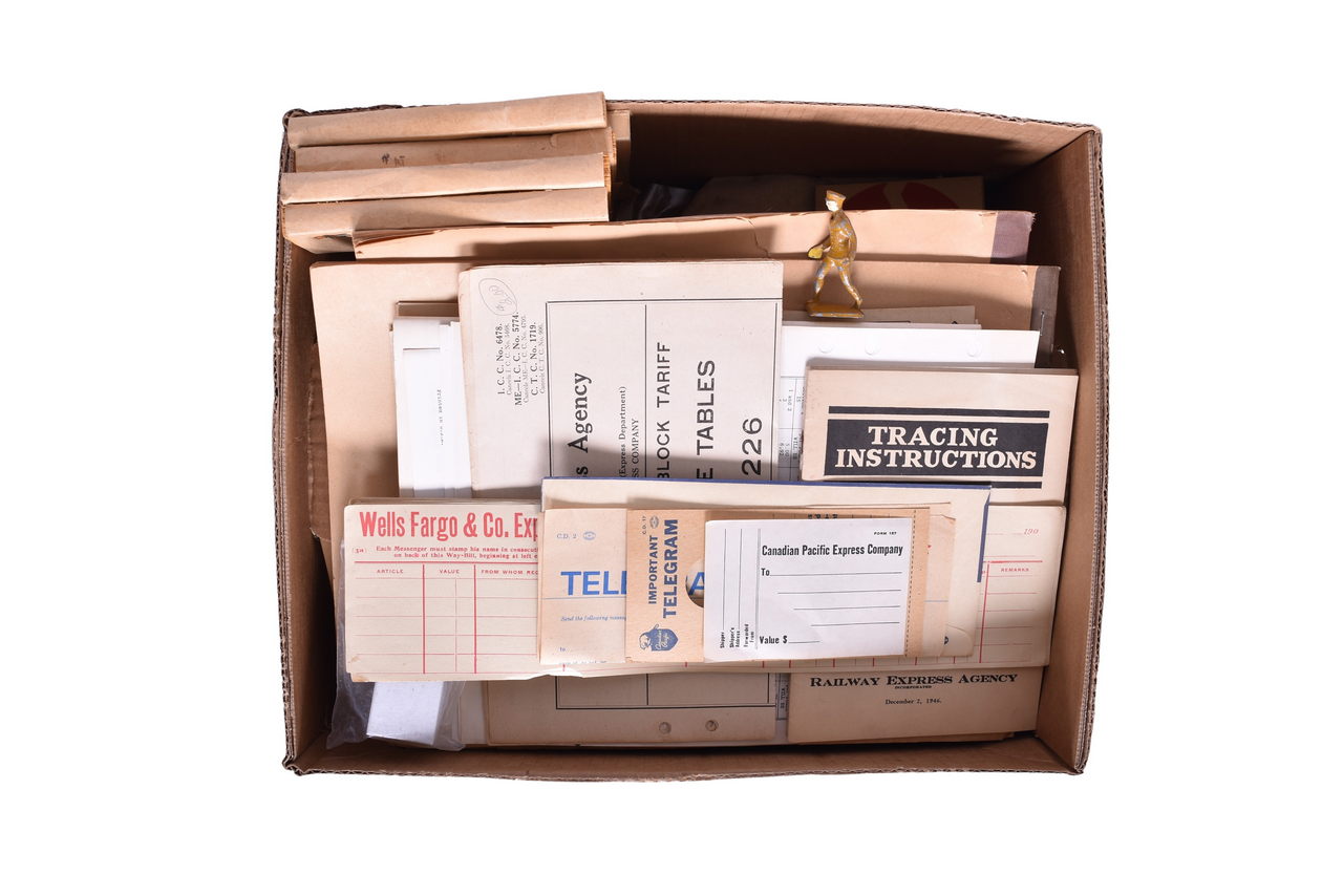 1542 - Large Group of Unused Railroad Stationery - Railway Express Agency, Western Union, Etc. thumbnail