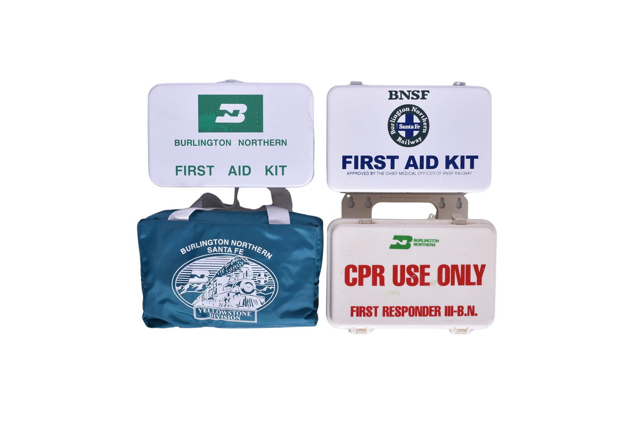 1544 - Four Burlington Northern/Burlington Northern Santa Fe First Aid Kits thumbnail