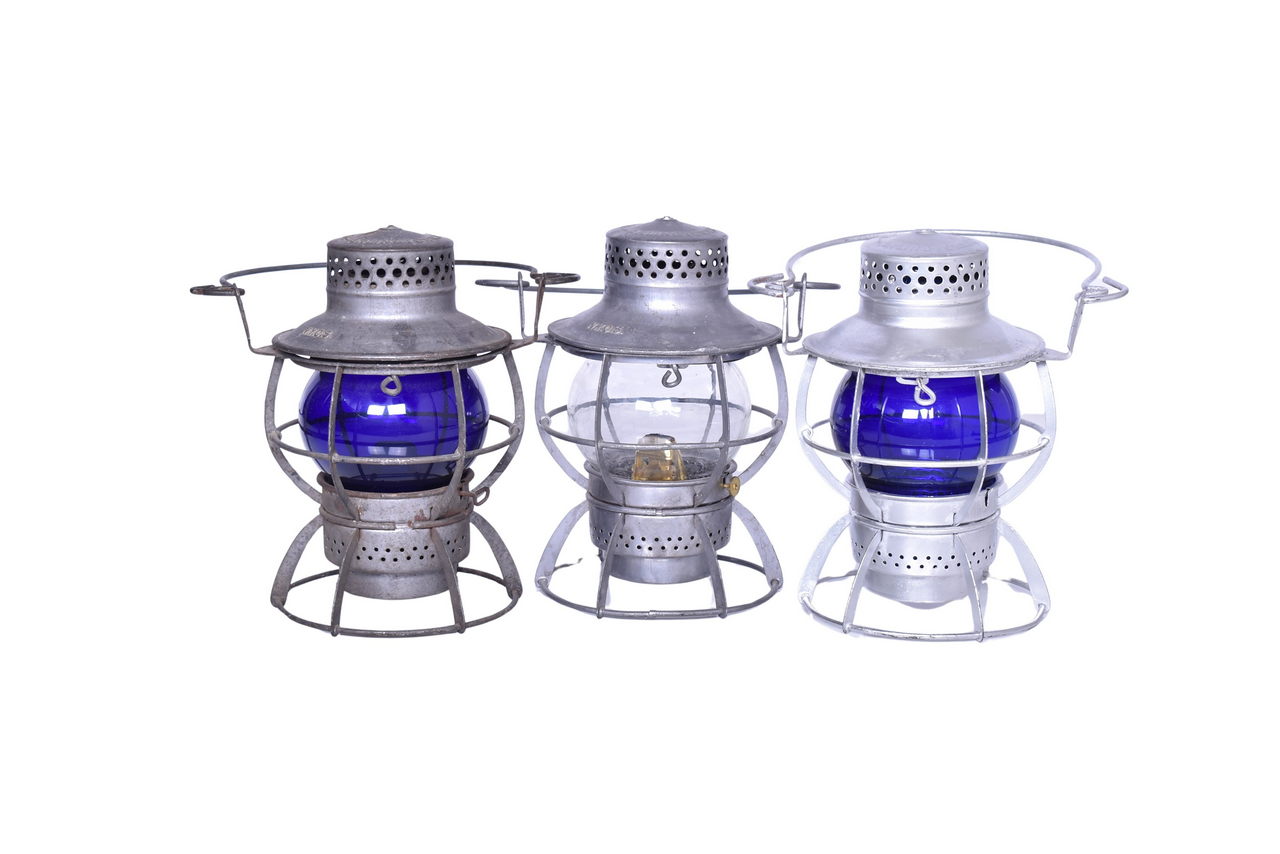 1563 - Three Dressel Railroad Lanterns - New York Central System and Unmarked thumbnail