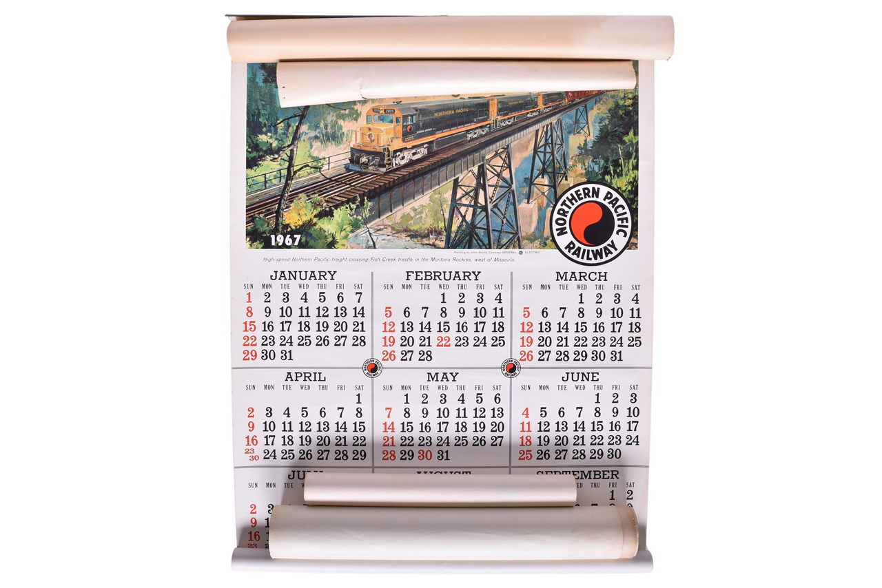 1579 - Seven Northern Pacific Railway and Great Northern Wall Calendars - 1939 to 1967 thumbnail