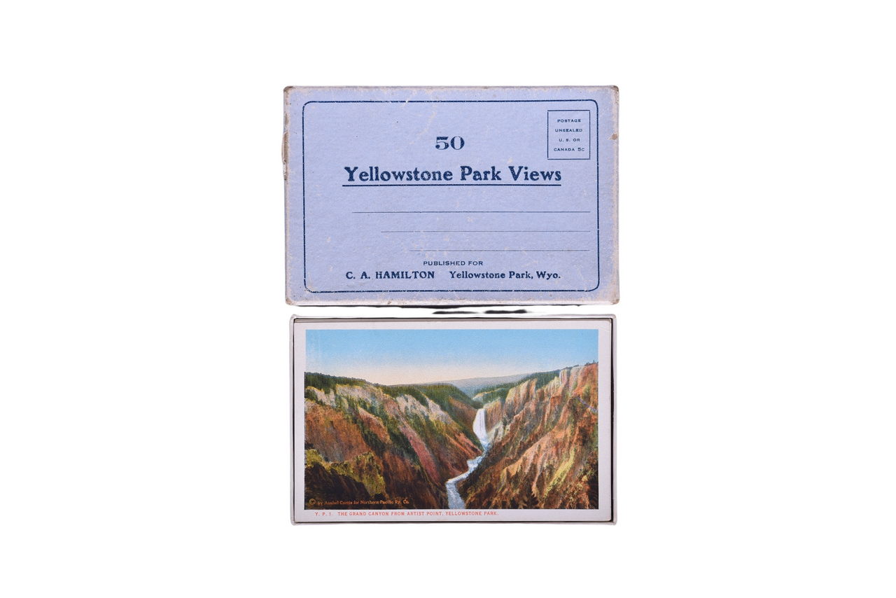 1583 - Northern Pacific Railway Original 50 Yellowstone Park Views Boxed Photo Postcards thumbnail