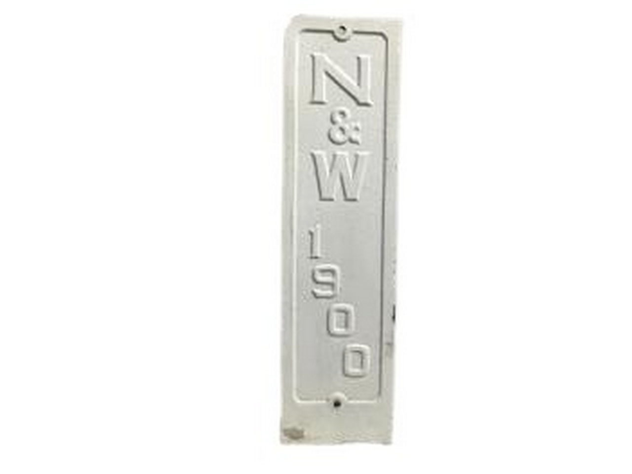 1610 - Norfolk and Western Railway Cast Iron Corner Protection plate thumbnail
