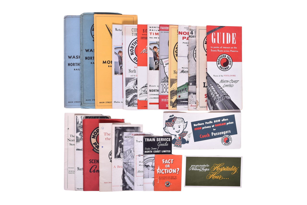 1629 - Twenty-Seven Northern Pacific Railway Travel Guides, Public Timetables, and Maps thumbnail