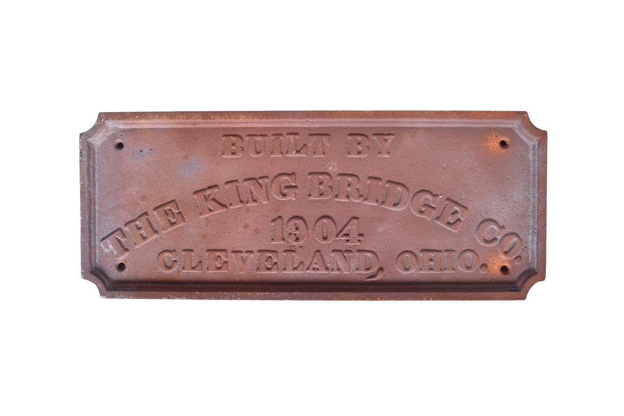 1632 - Reproduction Cast Iron King’s Bridge Co. Builder’s Plate 1904 thumbnail