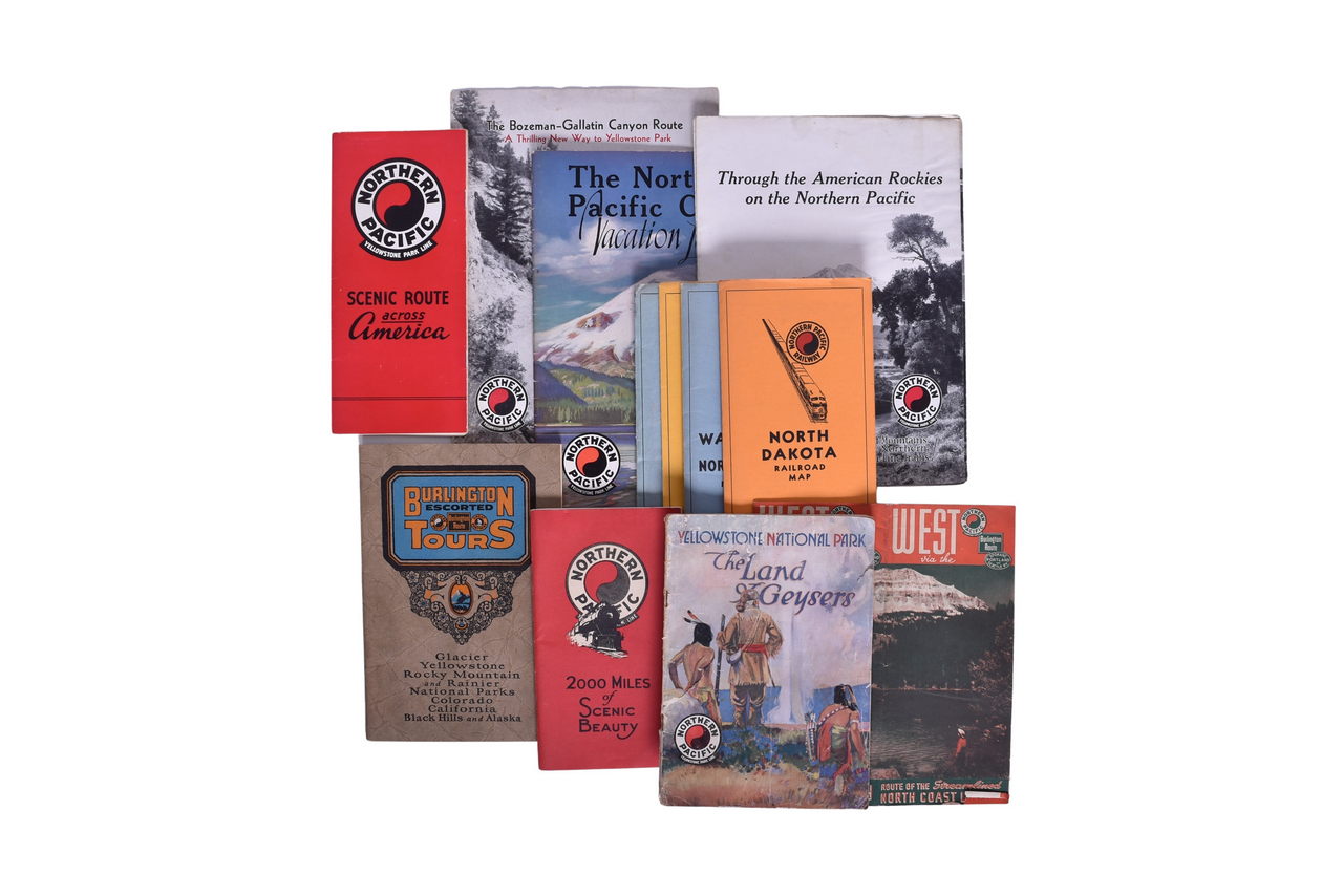 1635 - Thirteen Northern Pacific Railway Maps, Travel Guides, and Brochures - Yellowstone National Park thumbnail