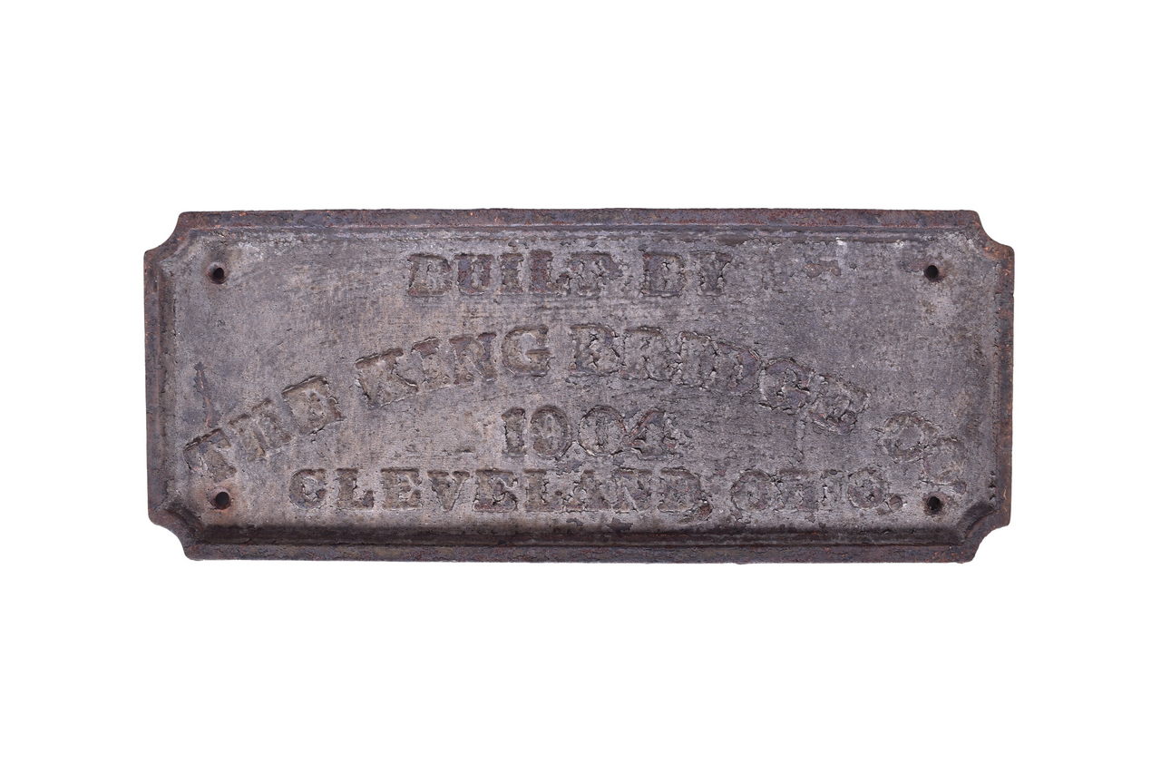 1640 - Reproduction Cast Iron King’s Bridge Co. Builder’s Plate 1904 thumbnail