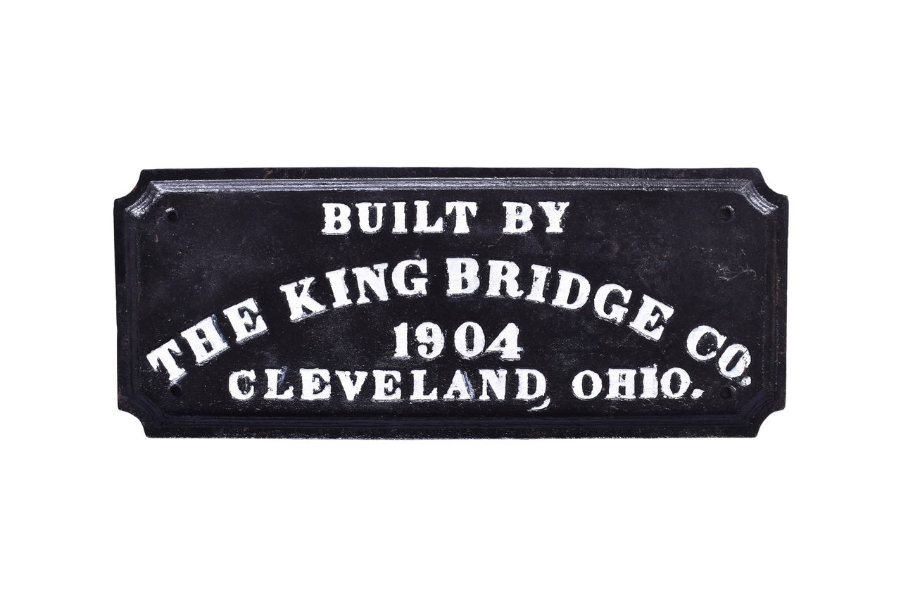 1644 - Reproduction Cast Iron King’s Bridge Co. Builder’s Plate 1904 thumbnail
