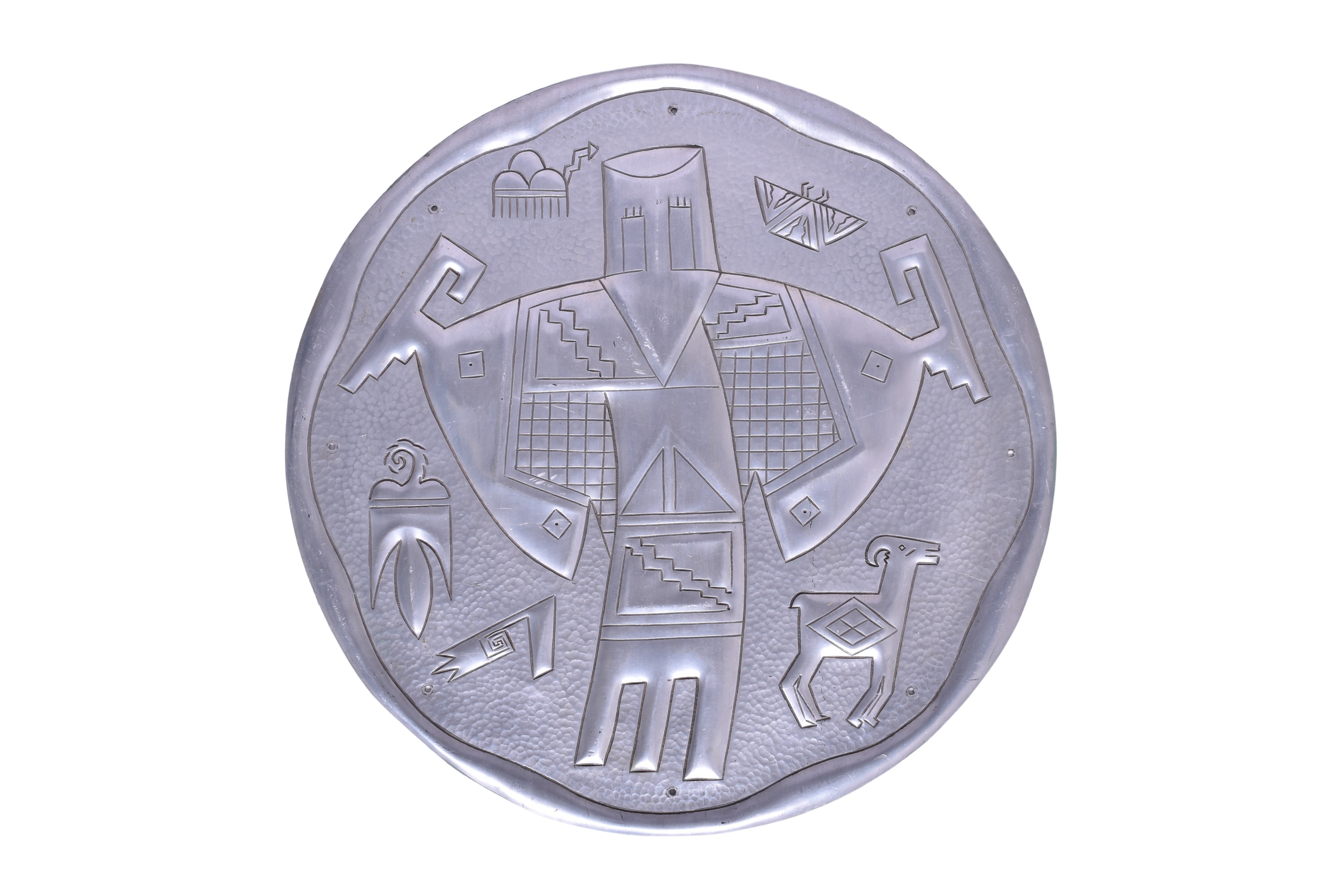 1660A - Santa Fe Railroad Aluminum Passenger Car Kachina Wall Medallion thumbnail