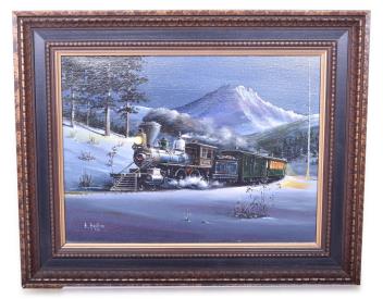 1552 - Timberline- Original Edward O. Paulson Railroad Locomotive Painting thumbnail