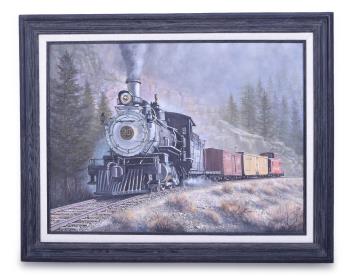 1556 - Original Art Olds Painting - Denver & Rio Grande Southern #20 Steam Locomotive thumbnail