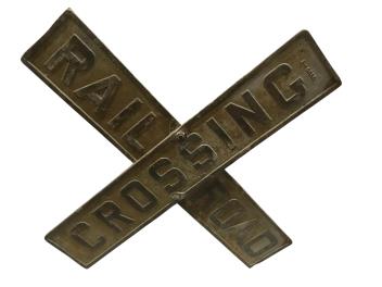 1564 - Western Railroad Supply Cast Iron Railroad Crossbuck / Crossing thumbnail