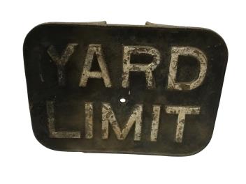 1566 - Cast Iron Railroad Yard Limit Sign - New York Central Railroad thumbnail